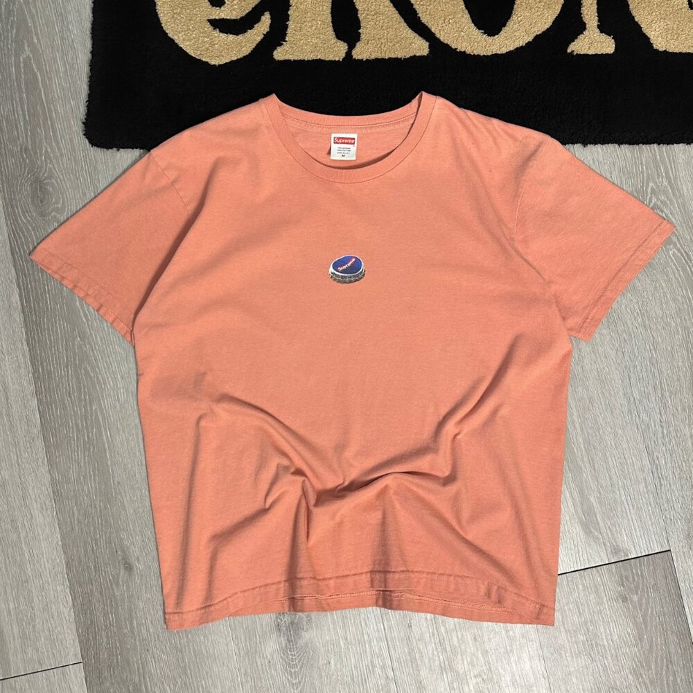 Supreme FW18 Bottle Cap Men's Terra Cotta Pink T-Shirt - Size Medium